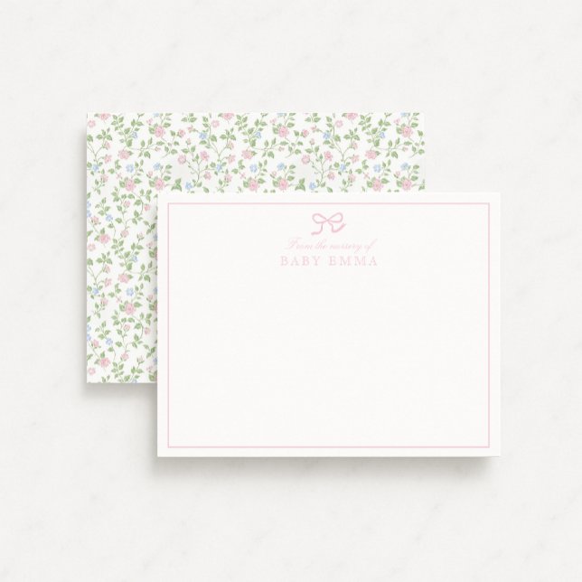 Invitation Pastel Garden Flowers from the Nursery Card (Créateur téléchargé)