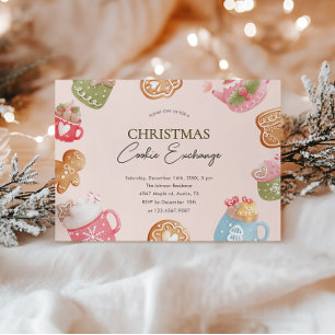 Invitation Pastel Jouer Noël Cookie Exchange Party