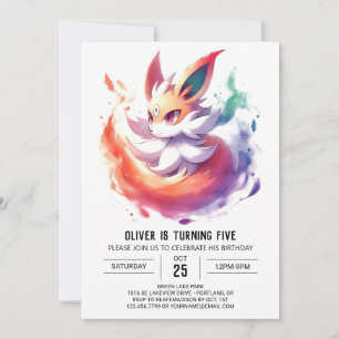 Invitation Pastel Jouer Renard Anniversaire