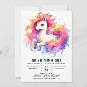 Invitation Pastel Online Horse Anniversaire