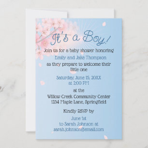 Invitation Pastel Pink Blue Green Pregnant bébé garçon douche