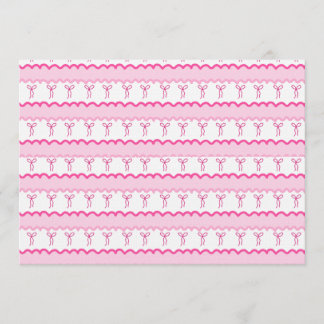 Invitation Pastel Pink Bow Seamless Pattern – Cute Aesthetic 