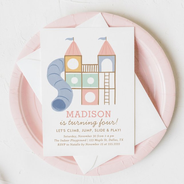 Invitation Pastel Playground Party in the Park Girl Birthday (Créateur téléchargé)