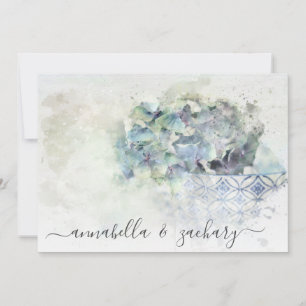Invitation *~* Pastel QR AR26 Fleurs PHOTO MARIAGE RSVP 
