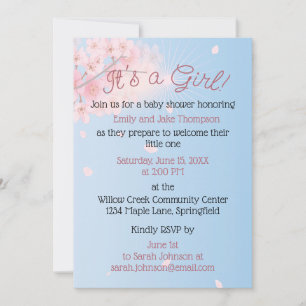 Invitation Pastel Rose Bleu Vert Enceinte Bébé Fille Douche