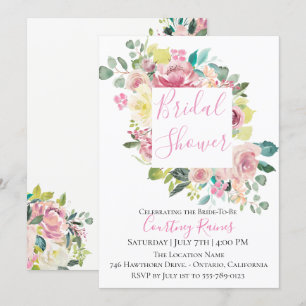 Invitation Pastel Summer Floral Bridal Douche