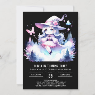 Invitation Pastel Whimsical Wizard Anniversaire