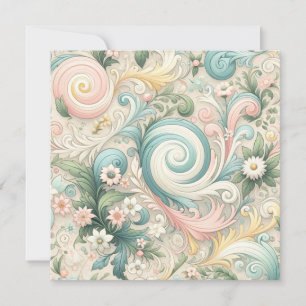 Invitation Pastel Whimsy Swirls : Un Cottagecore Daydream