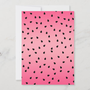 Invitation Pastèque Graines Noires Vibes d'Été Rose Juteuse