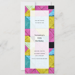 Invitation Patchwork Inspiré Générique All Purpose Party