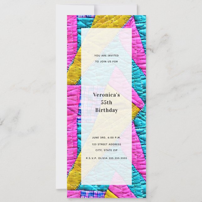Invitation Patchwork Quilt Inspiré Générique All Purpose Part (Devant)
