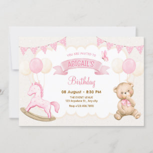 Invitation Pâte crème rose