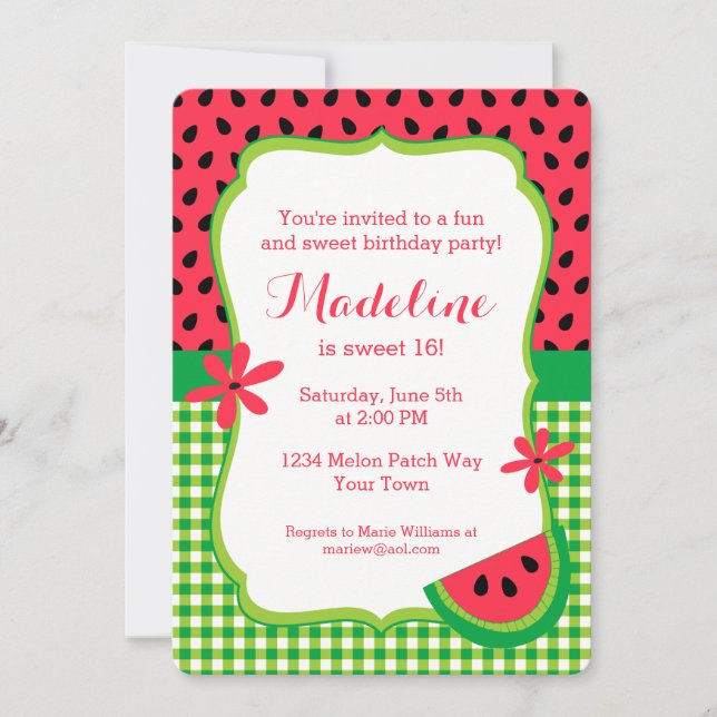 Invitation Pâte de melon doux (Devant)