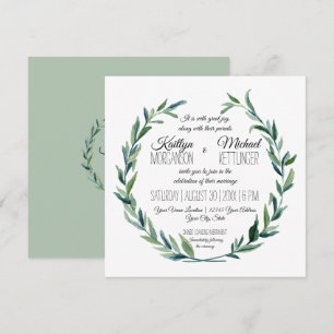 Invitation Pâte en feuilles d'olive de laurier d'âge mûr Mode