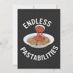 Invitation Pâtes infinies Amusant Pasta Spaghetti Lover