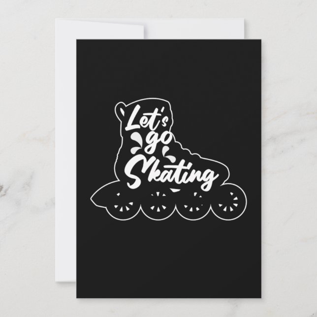 Invitation Patinage en ligne Rollerblading Cadeau (Devant)