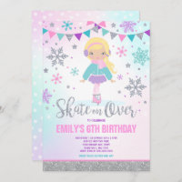 Invitation Patinage sur glace Ice Skating Party Ar