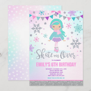 Invitation Patinage sur glace Ice Skating Party Ar