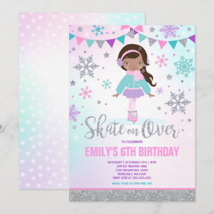 Invitation Patinage sur glace Ice Skating Party Ar