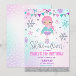Invitation Patinage sur glace Ice Skating Party Ar