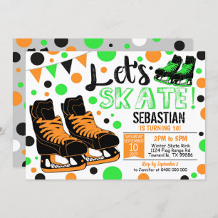 Invitation Patinage sur glace pour les garçons