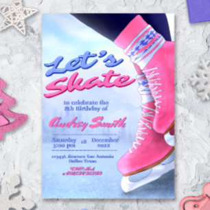 Invitation Patiner - Patiner sur le dessus - Patinage d'hiver