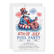 Patriot rouge blanc et bleu 4 juillet Pool Party