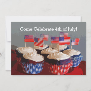 Invitation Patriotic Cupcakes