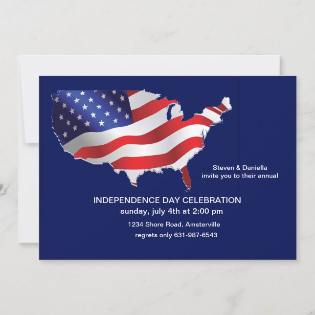 Invitation patriotique américaine (Devant)