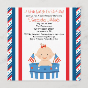 Invitation patriotique de baby shower de bébé
