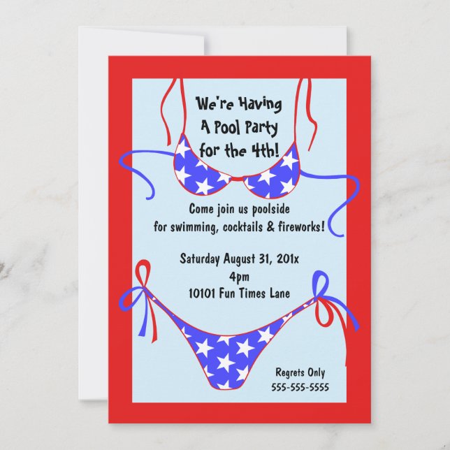 Invitation Patriotique Swim Suit (Devant)