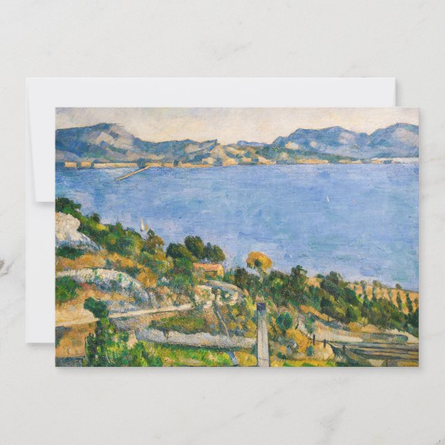 Invitation Paul Cezanne - Golfe de Marseille vu d'Estaque (Devant)