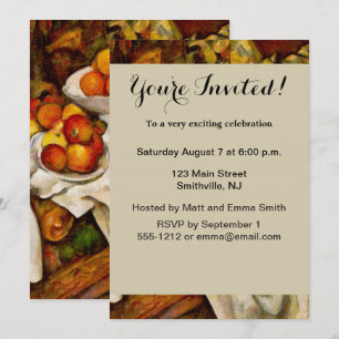 Invitation Paul Cezanne Pomples Oranges Impressionnisme
