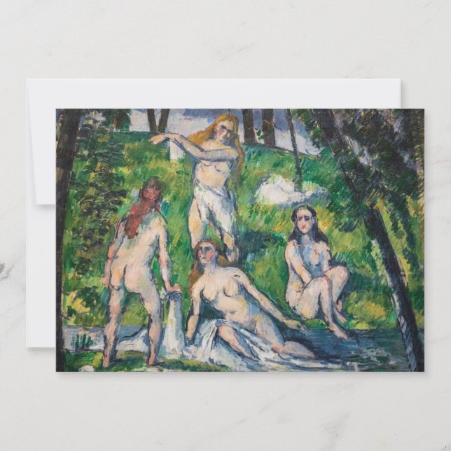 Invitation Paul Cezanne - Quatre Bathers (Devant)