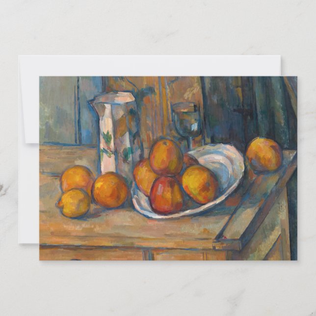 Invitation Paul Cezanne - Vie morte avec Jug de Lait et Fruit (Devant)