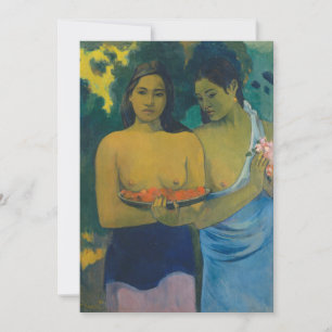 Invitation Paul Gauguin - Deux femmes tahitiennes