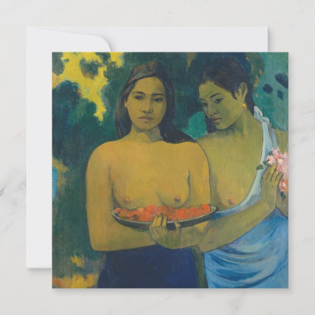 Invitation Paul Gauguin - Deux femmes tahitiennes (Devant)