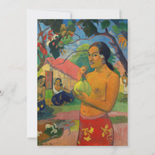 Invitation Paul Gauguin - Femme tenant un fruit