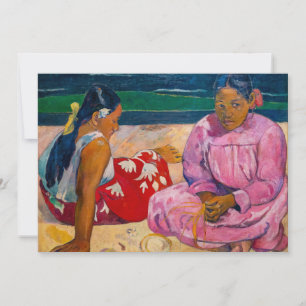 Invitation Paul Gauguin - Femmes de Tahiti sur la plage