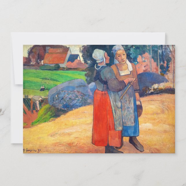 Invitation Paul Gauguin - Paysannes Bretonnes (Devant)