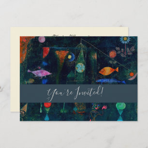 Invitation Paul Klee Fish Magic Peinture Abstraite Art graphi