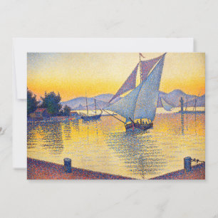 Invitation Paul Signac - Le Port au coucher du soleil, Opus 2