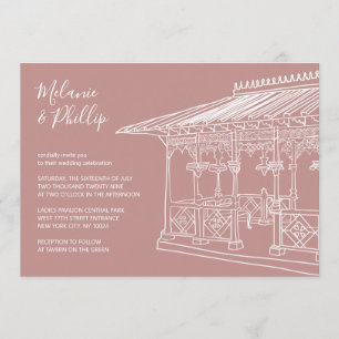 Invitation Pavillon des Dames Central Park New York Mariage