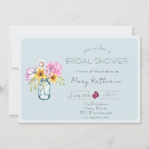Invitation Pavot floral nuptiale