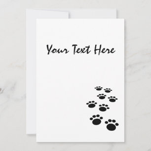 Invitation Paw Paw Trail pour animal de compagnie cartonné no