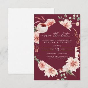 Invitation Pays Boho Rustic Floral Enregistrer La Date Invita