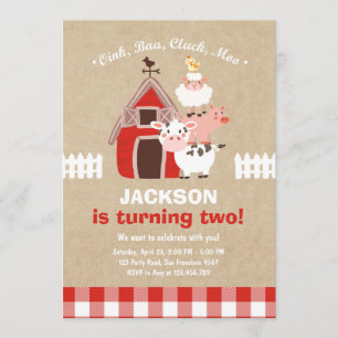 Invitation Pays de McDonald d'anniversaire d'invitations de