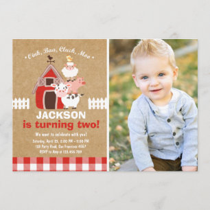 Invitation Pays de McDonald d'anniversaire d'invitations de