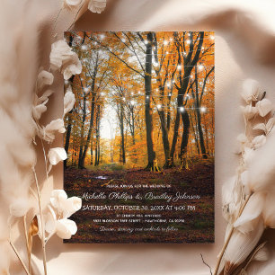 Invitation Pays rustique Automne Automne Mariage Woodland