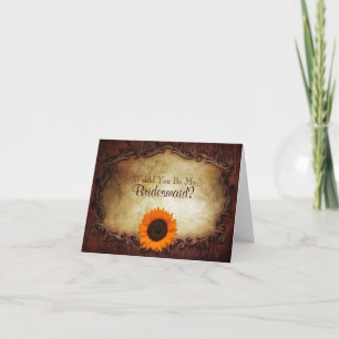 Invitation pays rustique de l'Ouest Serez-vous ma demoiselle 